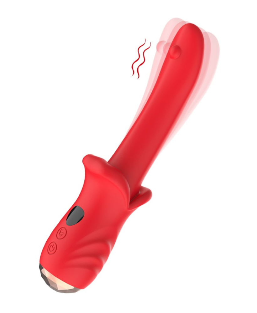 Vibromasseur Rouge Ultra-Souple KISS